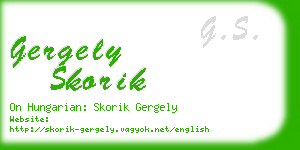 gergely skorik business card